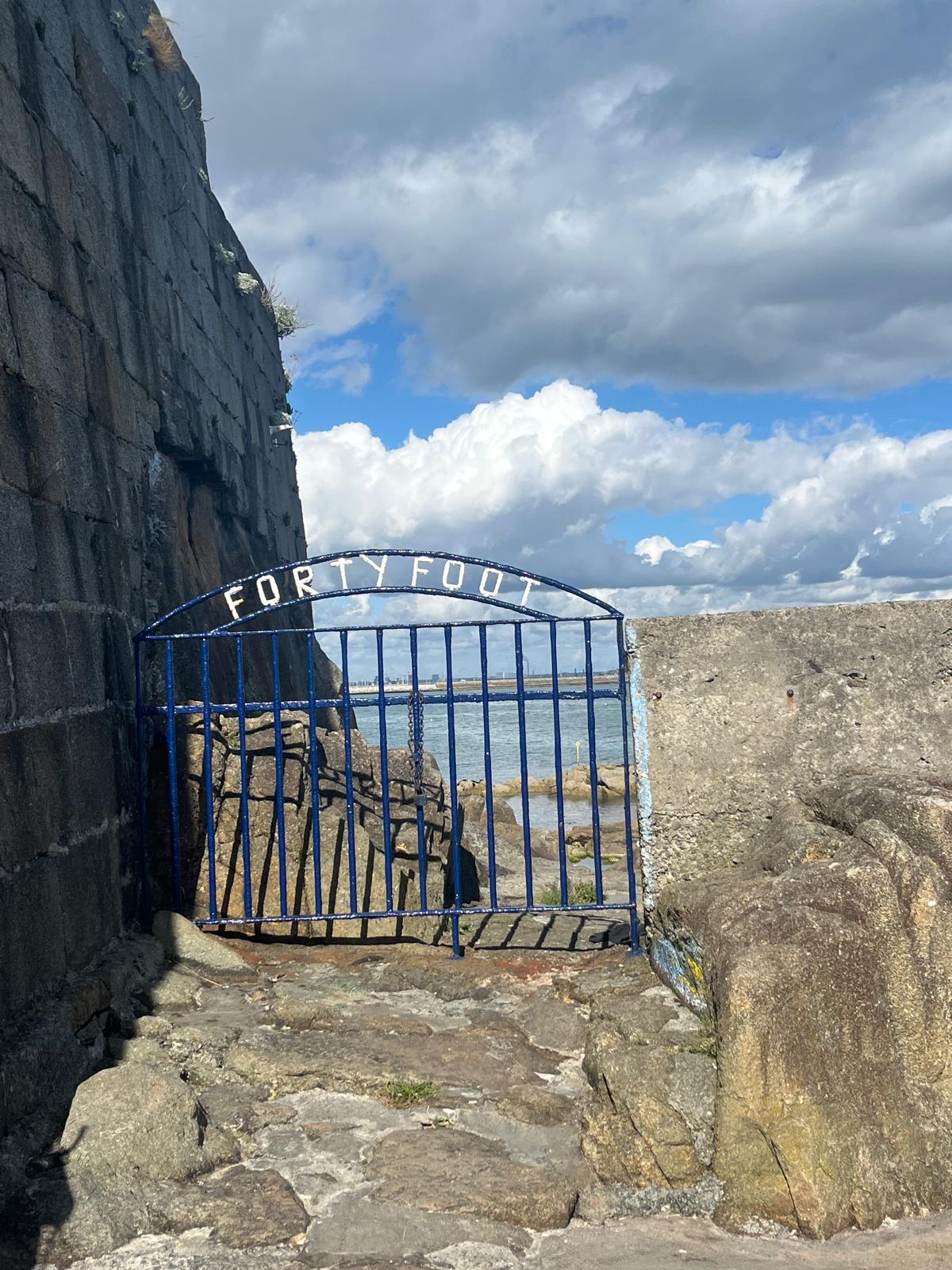 The Forty Foot gate in Sandycove, Dublin.