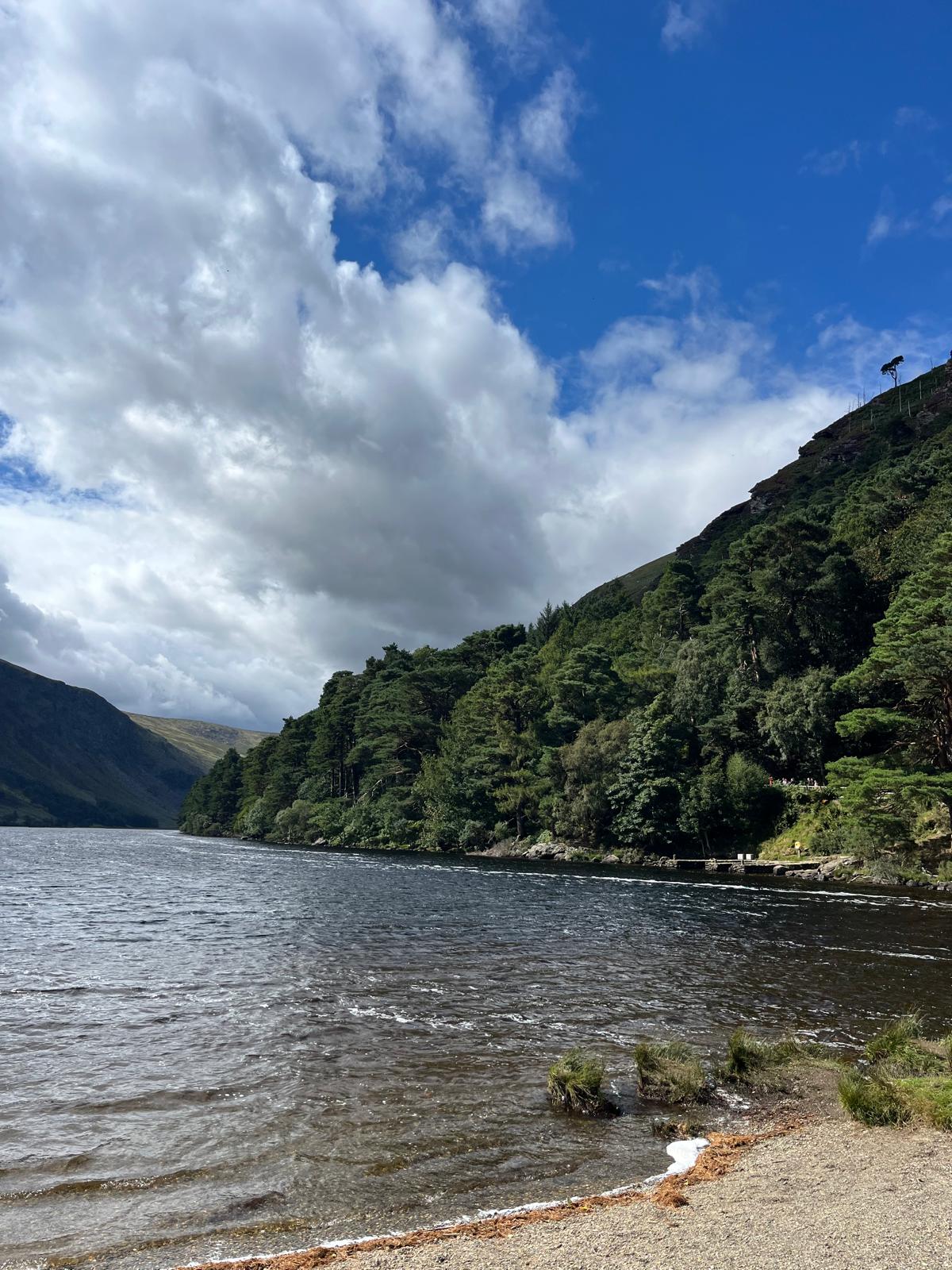 Lake and valley view in Glendalough, County Wicklow, Ireland.